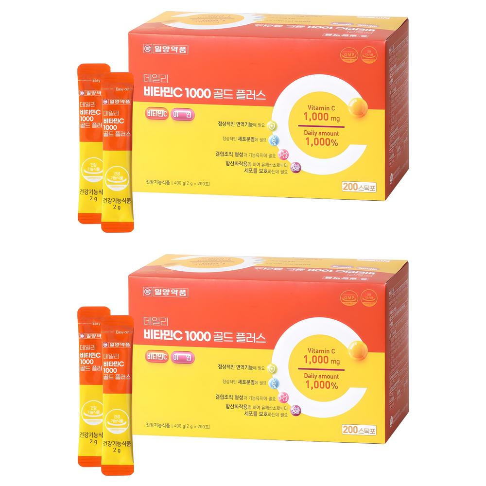Ilyang Pharmaceutical Daily Vitamin C 1000 Gold Plus 200p 400g 2 Pcs