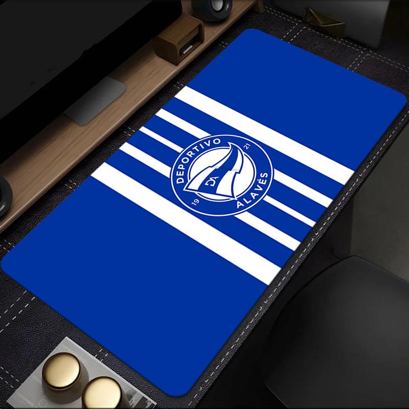 Deportivo Alaves Emblem mouse pad, rubber base, esports desk mat, mouse pad for gamers and office use, gaming desk , easy to clean mat