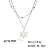 Cazador Dog Cat Four Leaf Clover Pendant Necklace for Women Stainless Steel Compass Angel Choker Double Chain Neck Jewelry 2026