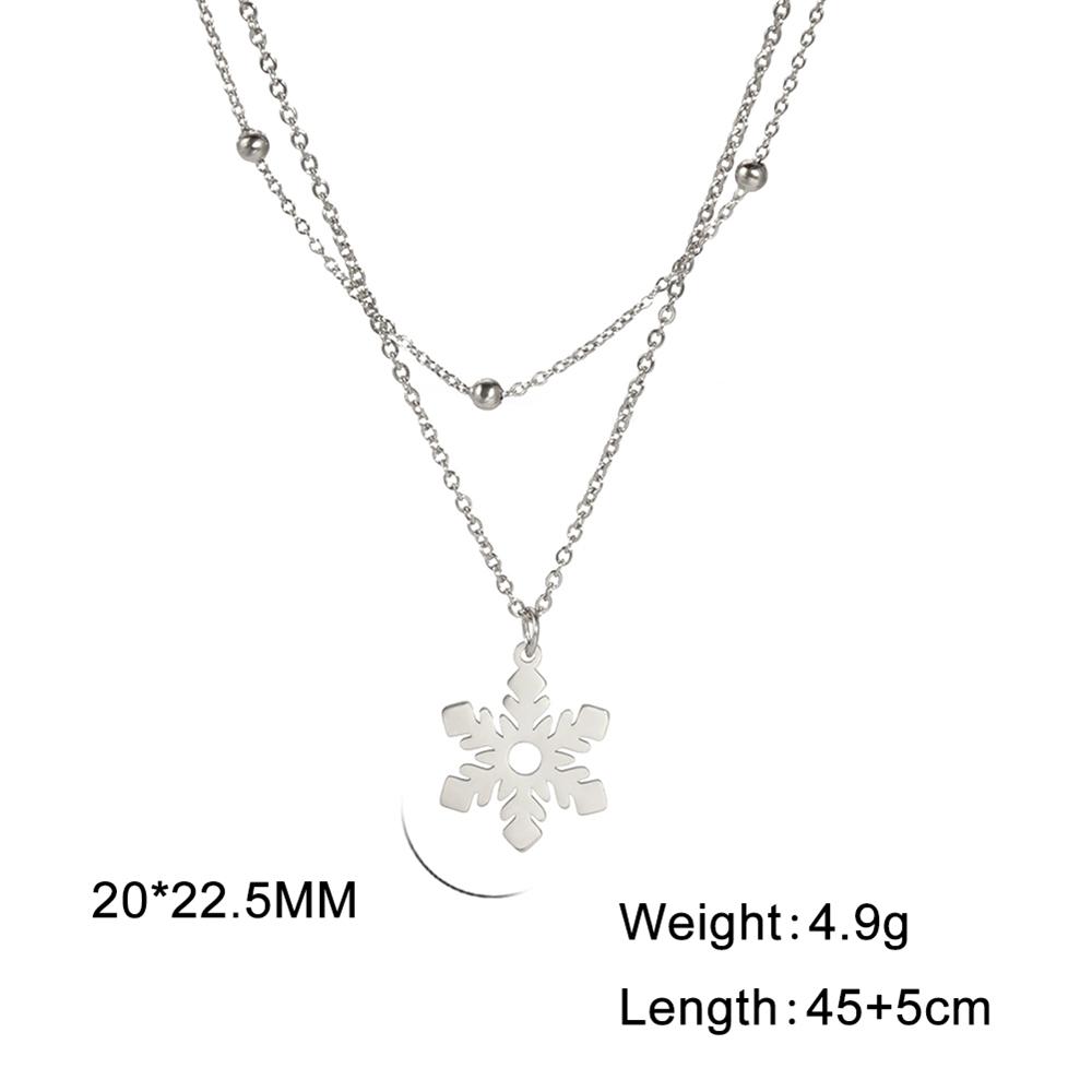 Cazador Dog Cat Four Leaf Clover Pendant Necklace for Women Stainless Steel Compass Angel Choker Double Chain Neck Jewelry 2026