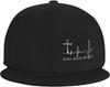 Jesus Saved My Life Cross Heartbeat Snapback Cap Christian Baseball Hat Casual Adjustable