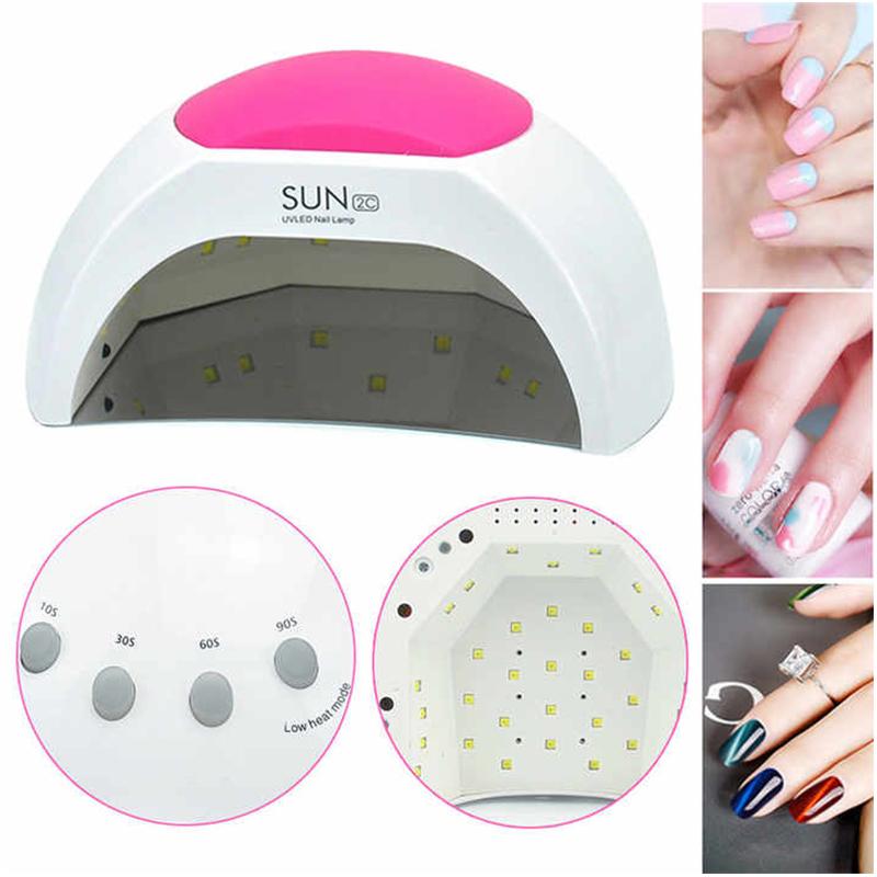 48w UV LED Nail Lamp 365+405nm Wavelength  Nail Dryer 33Beads  Blue Light UV Led Manicure Light