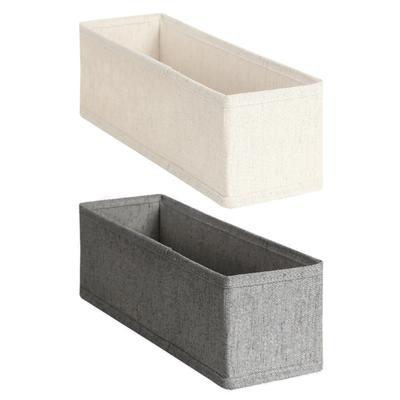 Multiple Use Sturdy Cotton Linen Underwear Holder Foldable Storage Box with Ventilated Drawer Compartment Daily Use