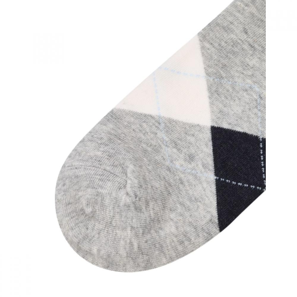 Daks White Check Cotton Blend Ankle Socks 4 Pack Dcss6f720wt