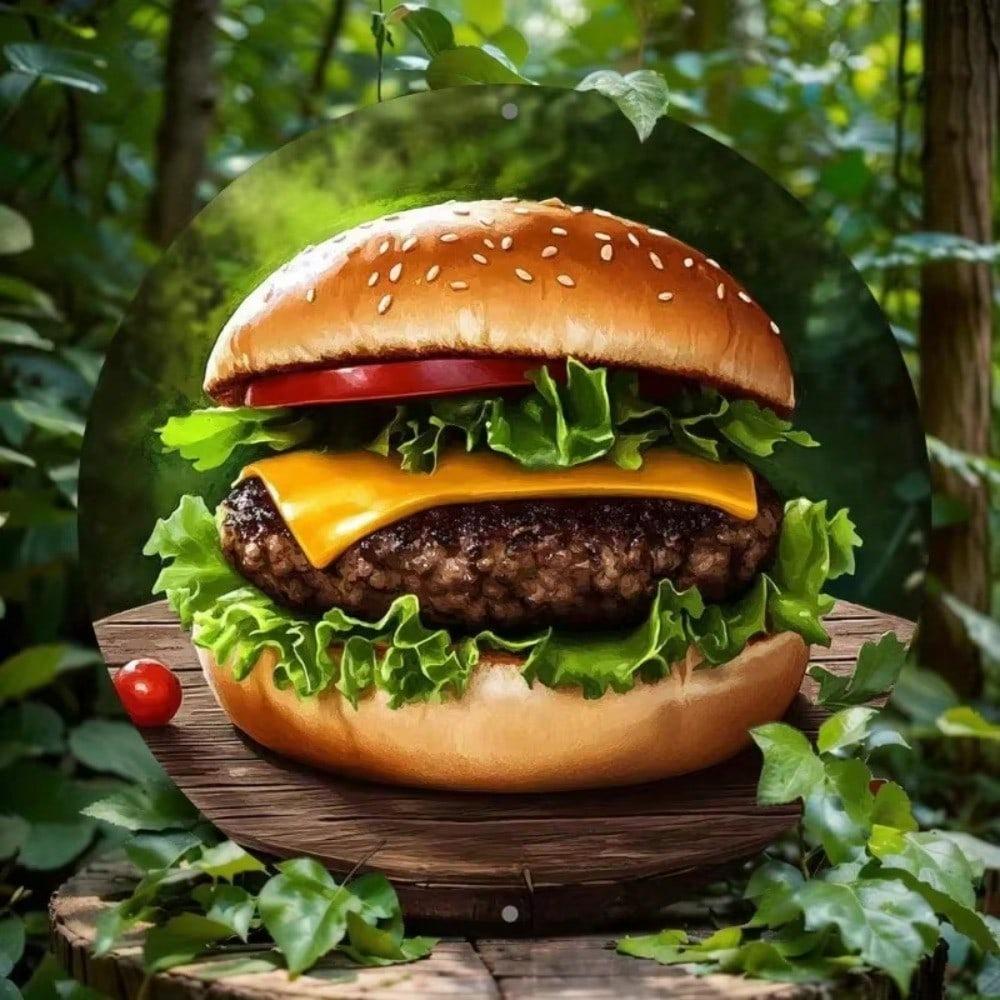 Hamburger Metal Sign Wall Art For Bar Kitchen Coffee Shop Home Office Decor
