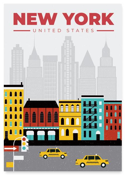 Plakat New York Nowy Jork ilustracja