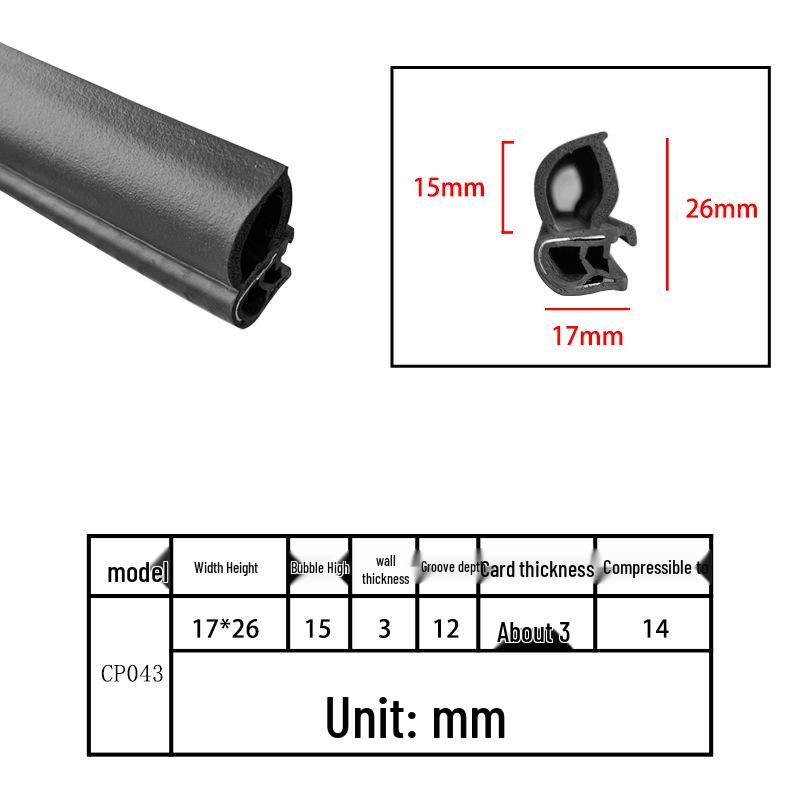 High-Temperature Resistant U-Shaped Rubber Sealing Strip for Dustproofing Electrical Cabinets and Car Doors