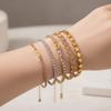 Tarnish-free Stacking Wrist Chain Adjustable Heart-shaped Golden Wristwear Daily