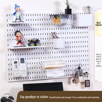 Punch-Free Pegboard Wall Storage Shelf for Home, Kitchen, Bathroom, Dorm & Balcony