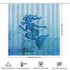 Blue Mermaid Shower Curtain Waterproof Fabric Decorative Bath Liner For Home Bathroom Supplies 72 X 84 Inches