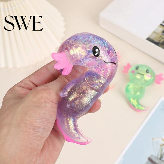 Animal Shaped Stress Toy Glitter Salamander Squeeze Relief Cartoon Sugar Relaxing Ball Sensory Decompression Clear Fidget Children