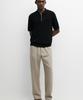 Masimodutti Zipper Polo Neck Knit Sweater