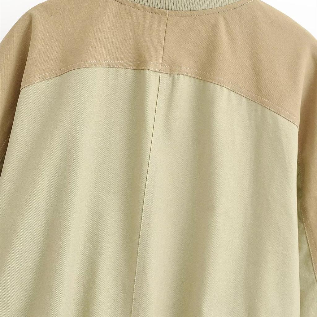 New, threaded stand-up neck zipper loose jacket jacket 5252071