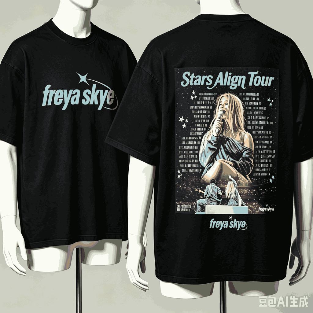 Freya Skye For Fan Gift Tshirt Unisex Unisex Harajuku Oversized Unisex Short Sleeve Streetwear High Quality Couples Breathable Soft