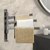 Rotating Multi-rod Towel Bar Punch-free Aluminum Bathroom Wall-mounted - Bathroom