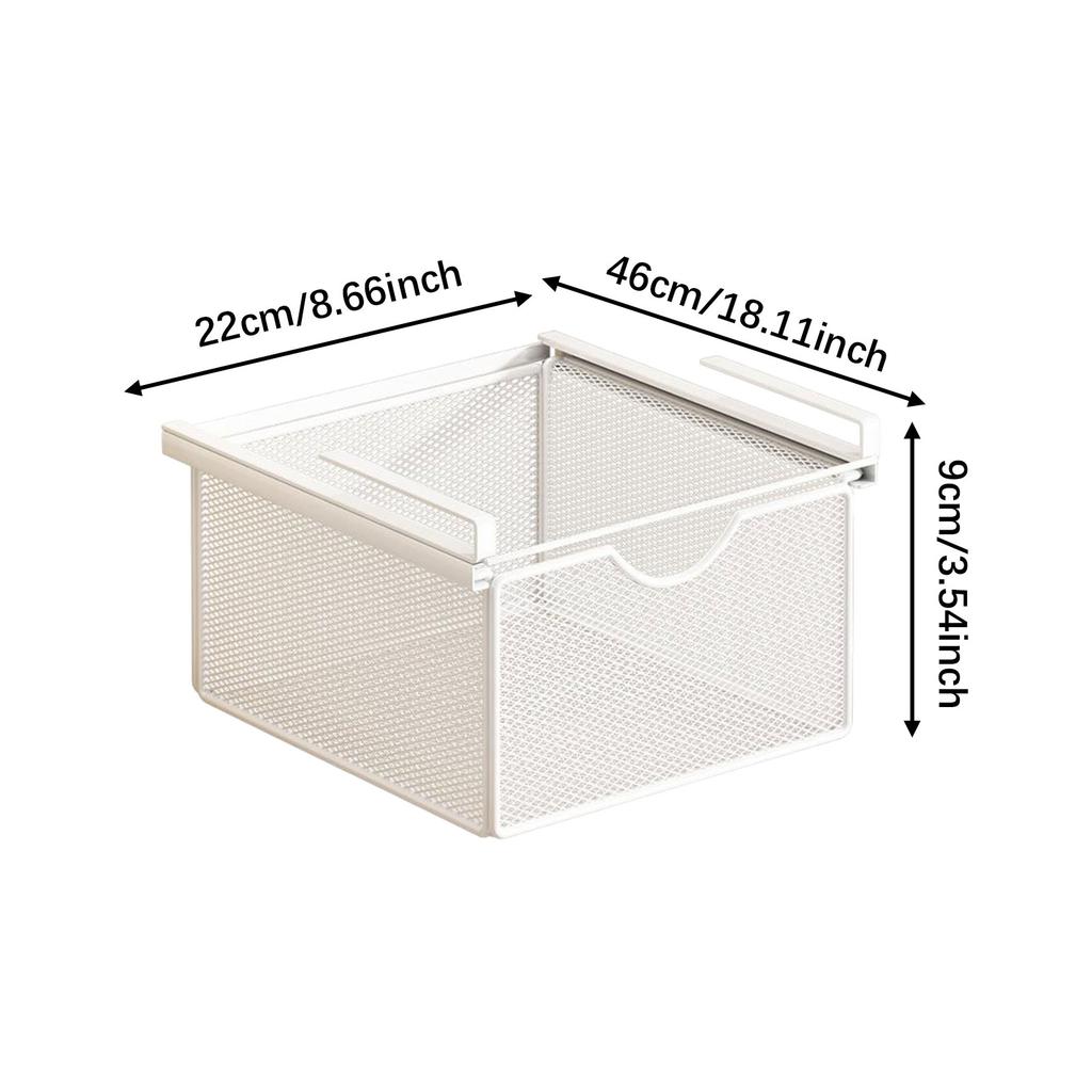 Under Shelf Storage Basket Multifunctional Simple Utility Easy To Install Under Cabinet Hanging Basket Rack for Home Closet