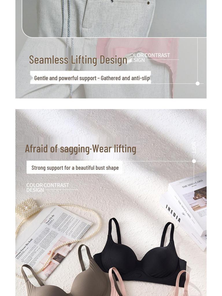 Damski Bezszwowy Oddychający Biustonosz Zapobiegający Opadaniu – Minimalizujący, Bez Unoszenia, Piękny Design Pleców