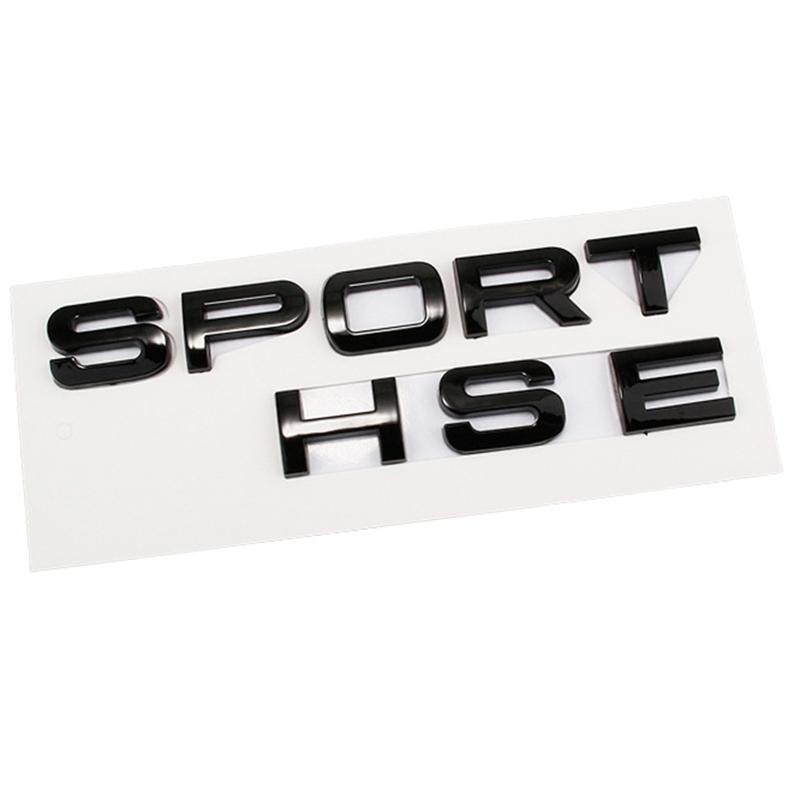 1Pc 3D ABS Logo Sport HSE Emblem Letters Car Trunk Badge For Land Rover Range Rover L320 Discovery Sport HSE Sticker Accessories