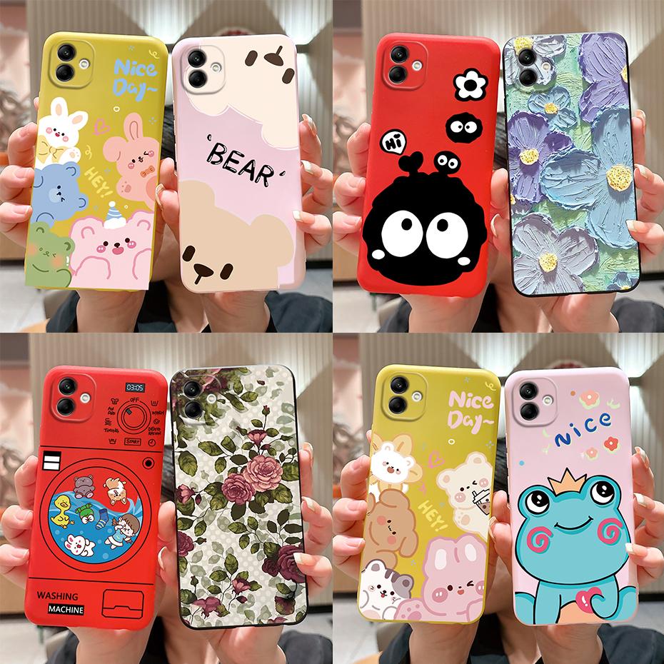 For Samsung Galaxy A04 A04E A04S Phone Case Stylish Painted Protection TPU Silicone Back Cover For Samsung A 04 E S Bumper Shell
