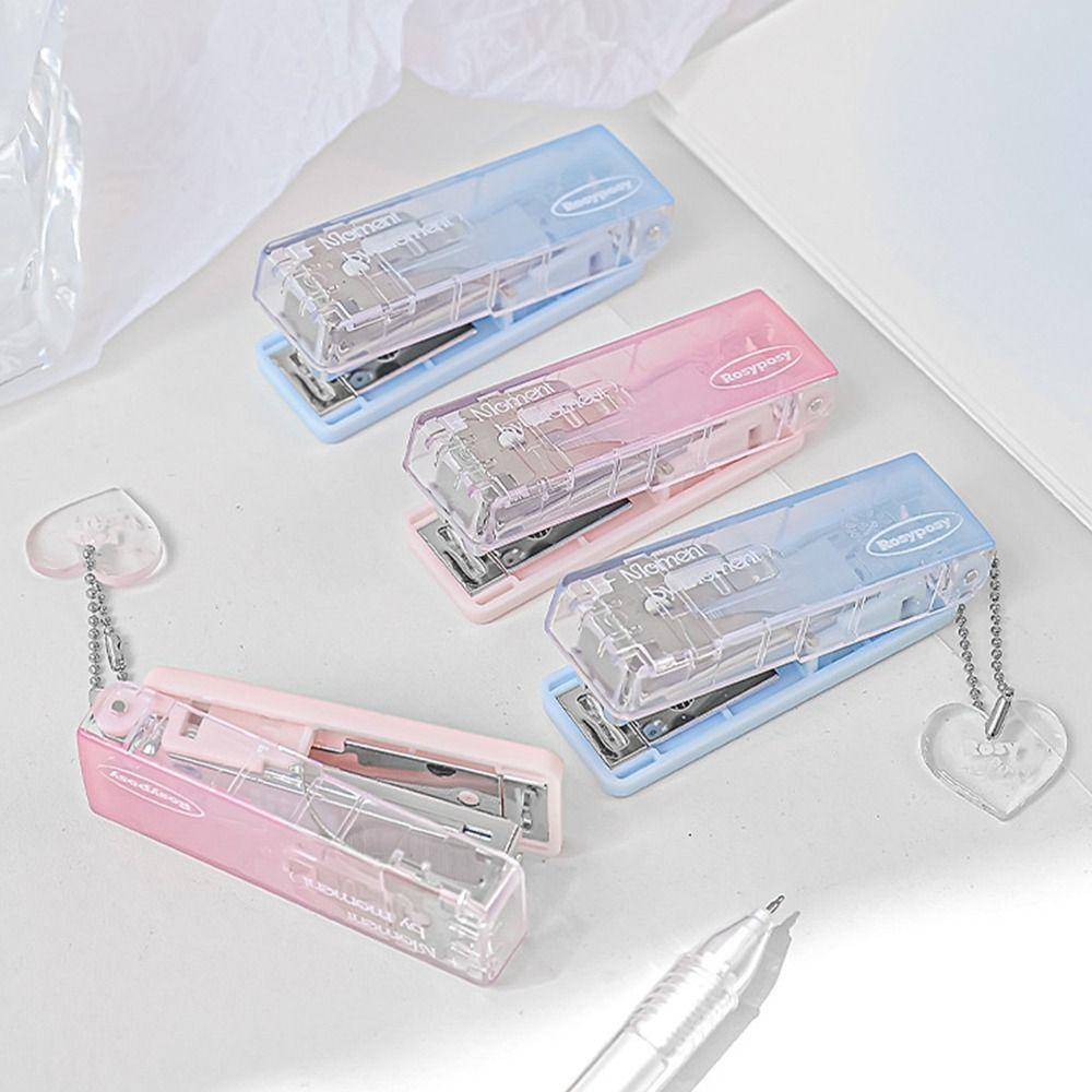 Durable 40 Sheet Capacity Stapler High Appearance Level Gradient Color Paper Binding Tools 10# Mini Office Supplies