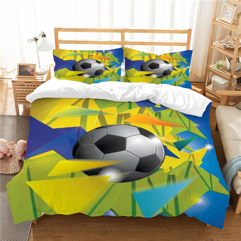 Bettbezug, Fußball-Bettbezug, Anzug, Frau, Mann, weiche Heimtextilien, Einzelbett, Doppelbett, coole Bettwäsche-Sets