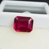CERTIFIED Natural 9.85 Ct Red Ruby Emerald Cut Loose Gemstone Ring Size M-39-Ra