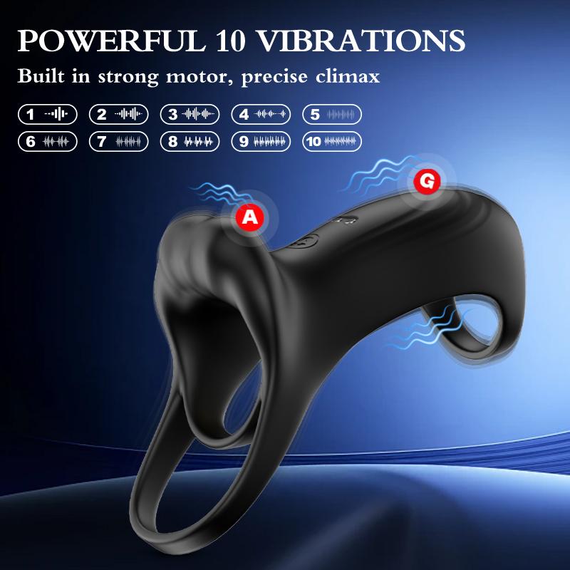 Penis Cock Ring Vibration Enhancing Hardness And Long Lasting of Erection Sexy Adult Toy Vibrator Remote Control 10 Stimulating