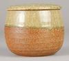 Sento Senga Pottery Iga ware rice container, glass glaze, 11-05