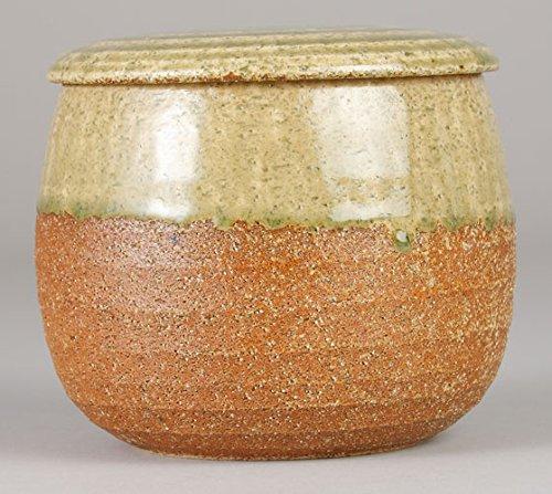 Sento Senga Pottery Iga ware rice container, glass glaze, 11-05
