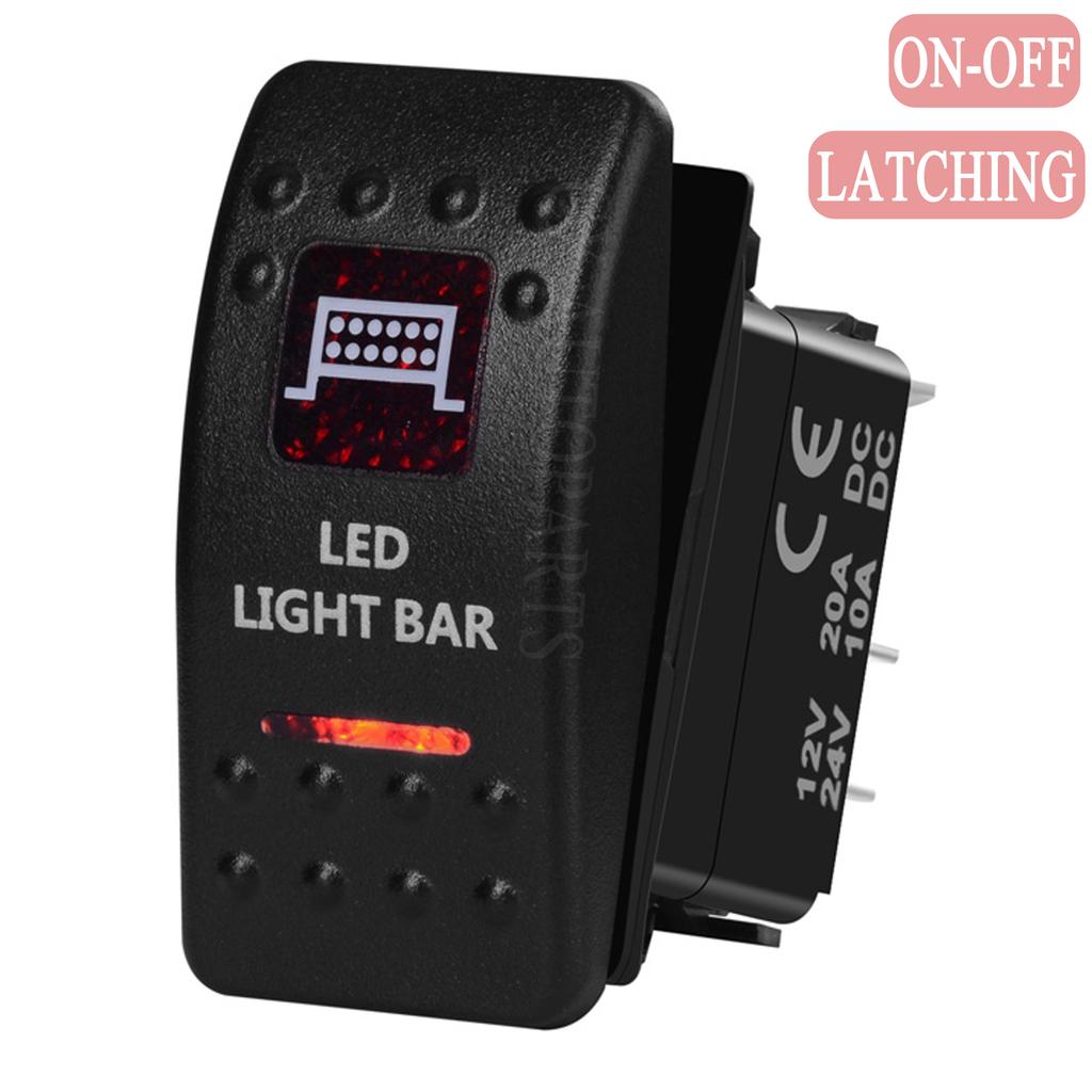 Waterproof Red LED Rocker Switch 12V 24V OFF Road Light ON OFF / ON OFF ON 3 Position Toggle for NARVA Carling ARB Style 4x4 Battery Switches5