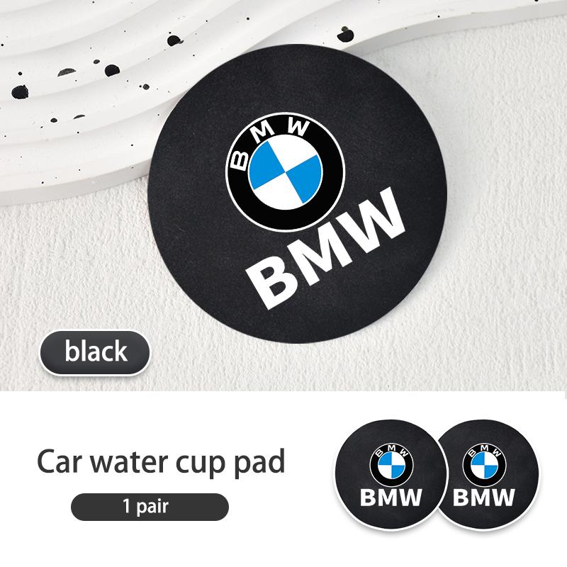 

1pair Car Coaster Water Cup Seat Non-slip Mat accessories For BMW X3 X5 M5 M3 E46 E90 E60 F10 E39 F30 E36 G30 E87 E70