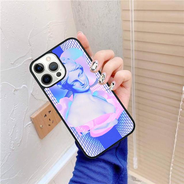 Vaporwave Aesthetic Art Printed Phone Case For apple 16 11 12 13 14 Pro Max Plus for coque