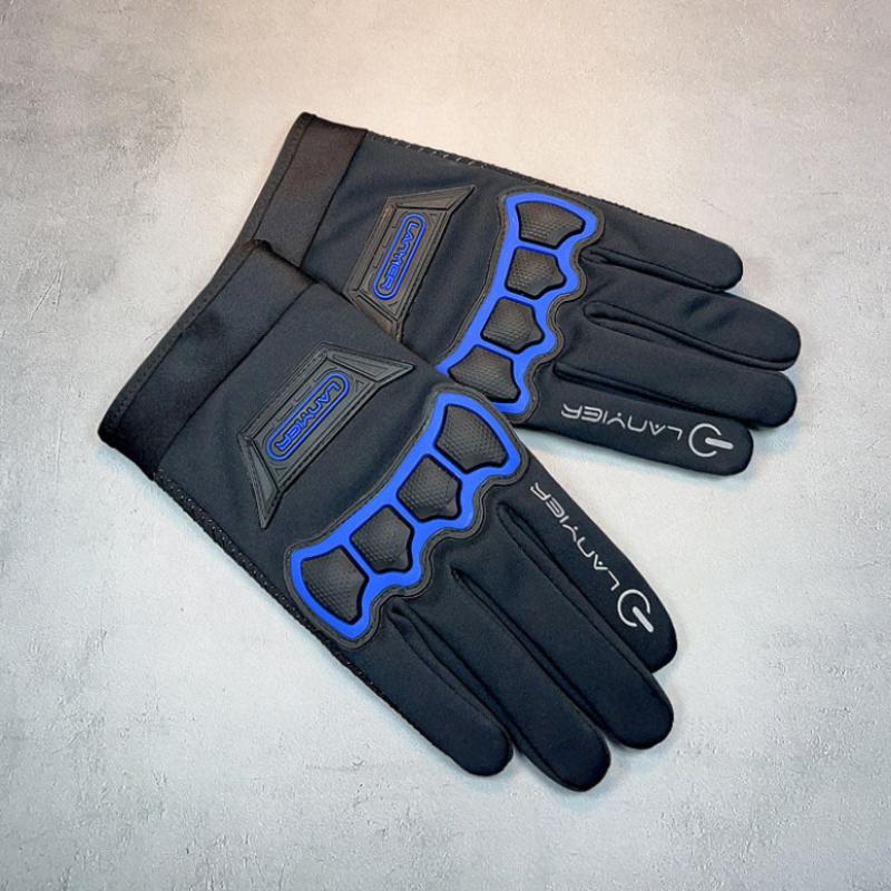 Outdoor Cycling Winter Men's Warm Velvet Waterproof Windproof Touch Screen Anti-slip Sports Full Finger Motorcycle Gloves