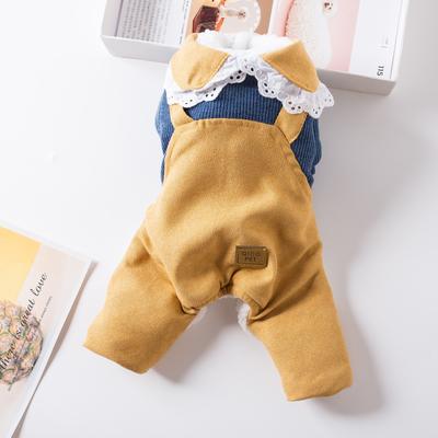 Pet Winter Fleece Clothes: Cute Doll-Collar Overalls For Dog (Teddy/Pomeranian) &