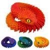 30cm 3D Printed Snake 2025 New Year Full Articulated Dragon Modle Decoration 3D Movable Rotatable Realistic Cobra Snake Kid Toy