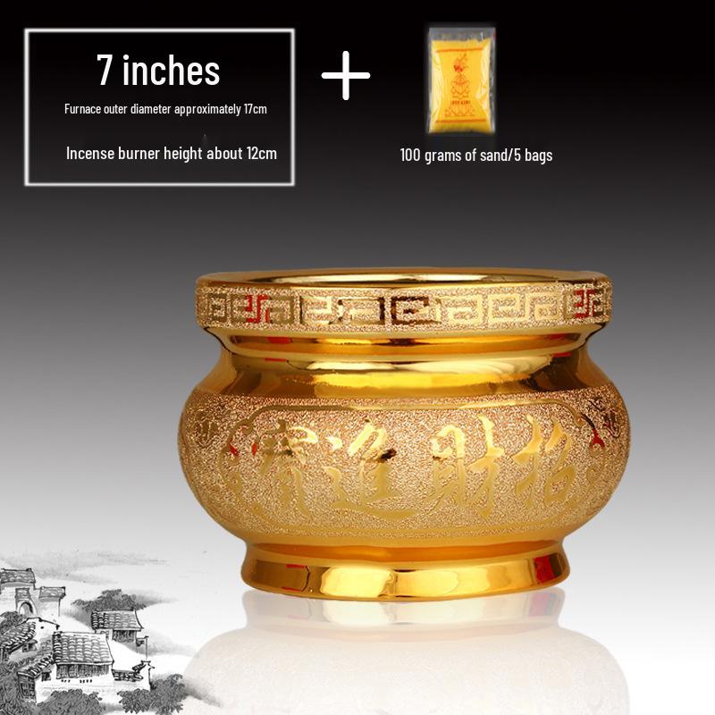 Ceramic Indoor Incense Burner for Buddhist Offerings - Small Holder for Living Room or Buddhist Hall.