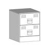 Nightstands (2 pcs) White 34.5 x 39 x 44 cm Steel