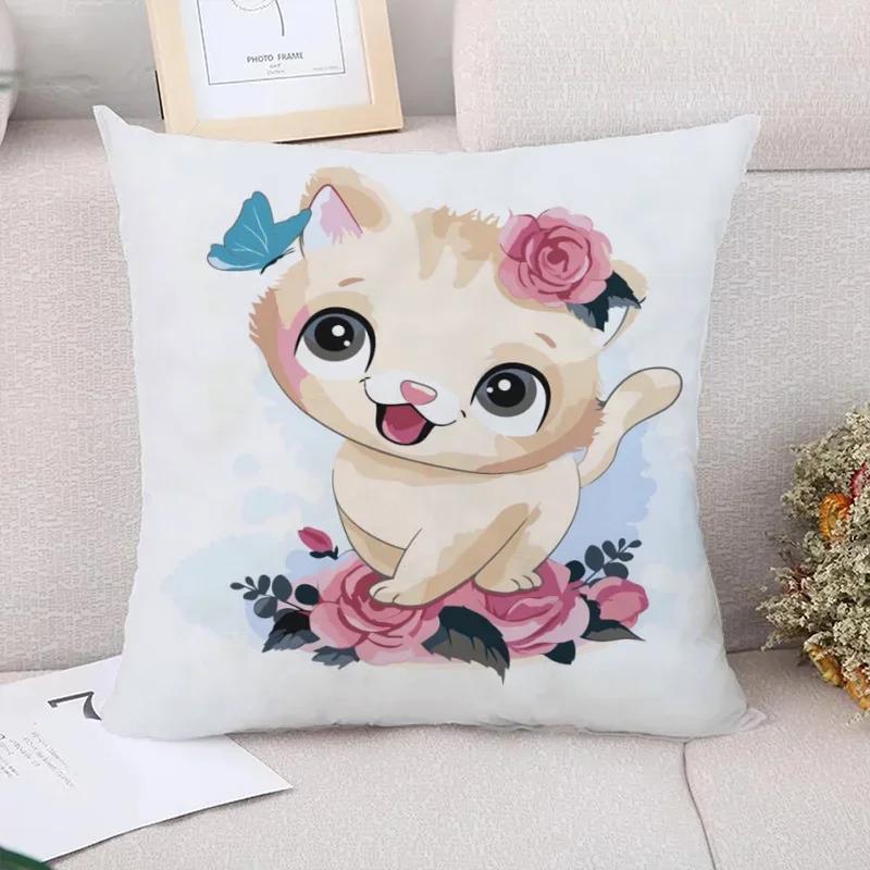 Cute Dog Panda Throw Pillow Covers Decorative Sofa Cushions Children's Cushion Cover Pillowcase for Living Room Couch Pillows