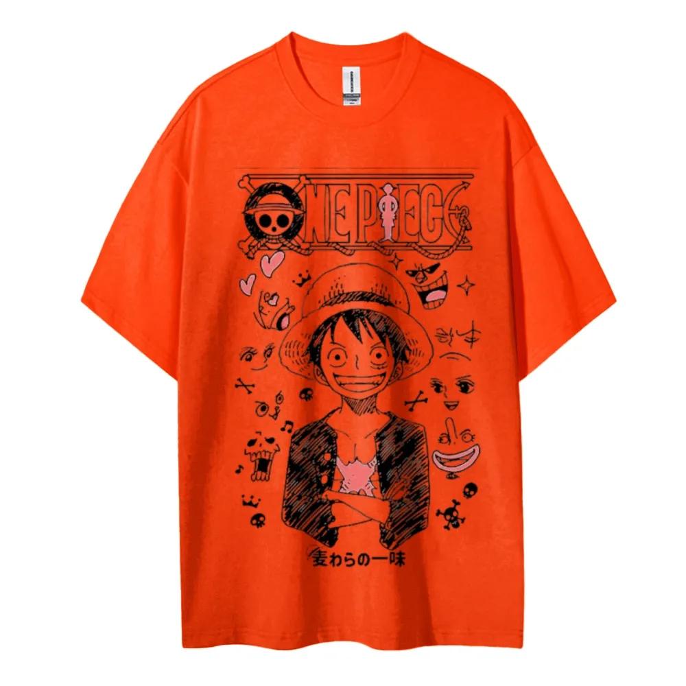 ONE PIECE Printed Short Sleeve Casual Summer Wear Mens Comfortable Clothing Mens Clothing Short Sleeve Half Sleeve Top