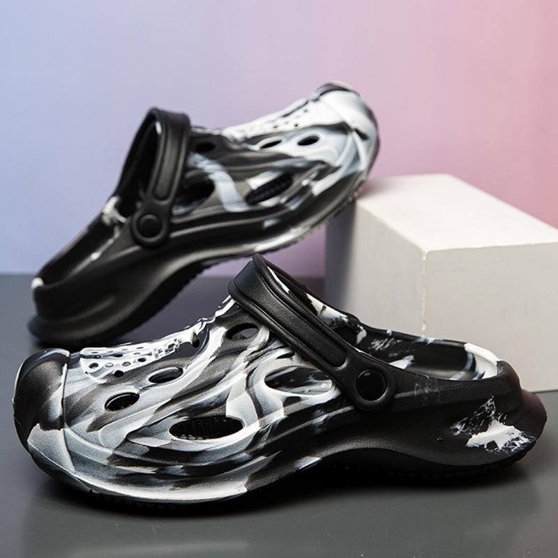 Stylish Camouflage Clogs Slide Shoes For Men Summertime Eva Beach Slide Shoes Thick Bottom Anti-Skid Garden Shoes Outside Leisure Sandal Shoes
