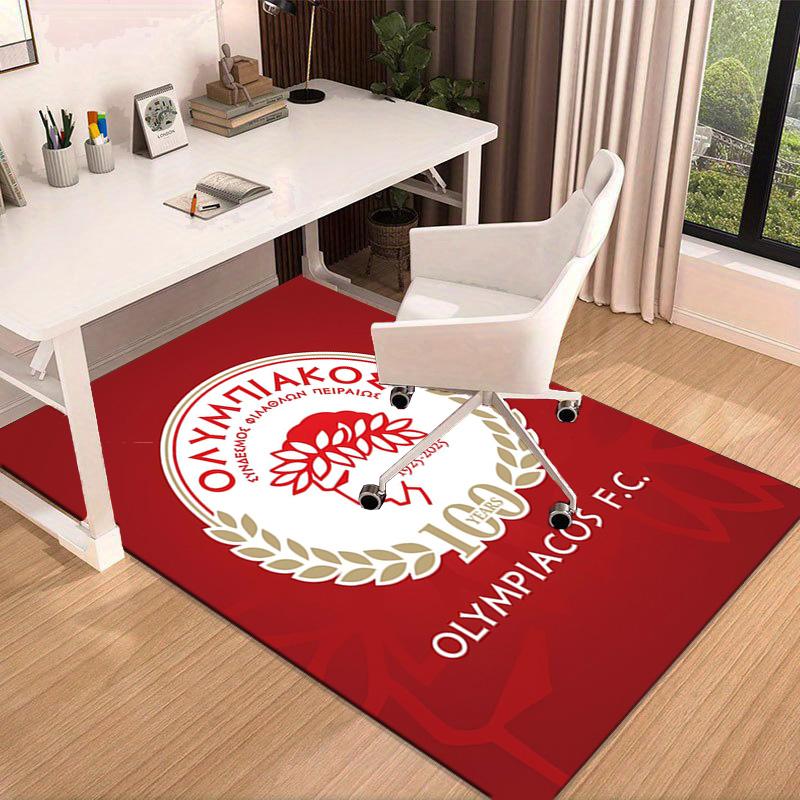 Olympiacos Fc: Red And Black Pride Area Rug Office rug, Chair Rug, Decor Carpet Livingroom bedroom Mat, Large Size Fan gifts Christmas gifts