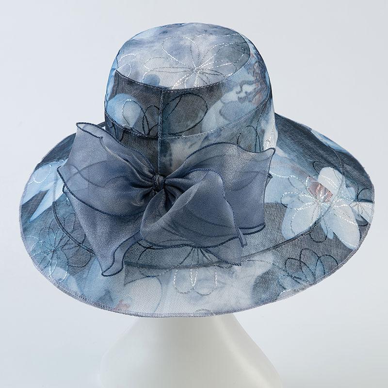 

Солнцезащитная шляпа для женщин, летняя защита от ультрафиолета на открытом воздухе для матерей среднего и пожилого возраста, шляпа рыбака для женщин, стильная пляжная шляпа от солнца для женщин 56-58CM синий