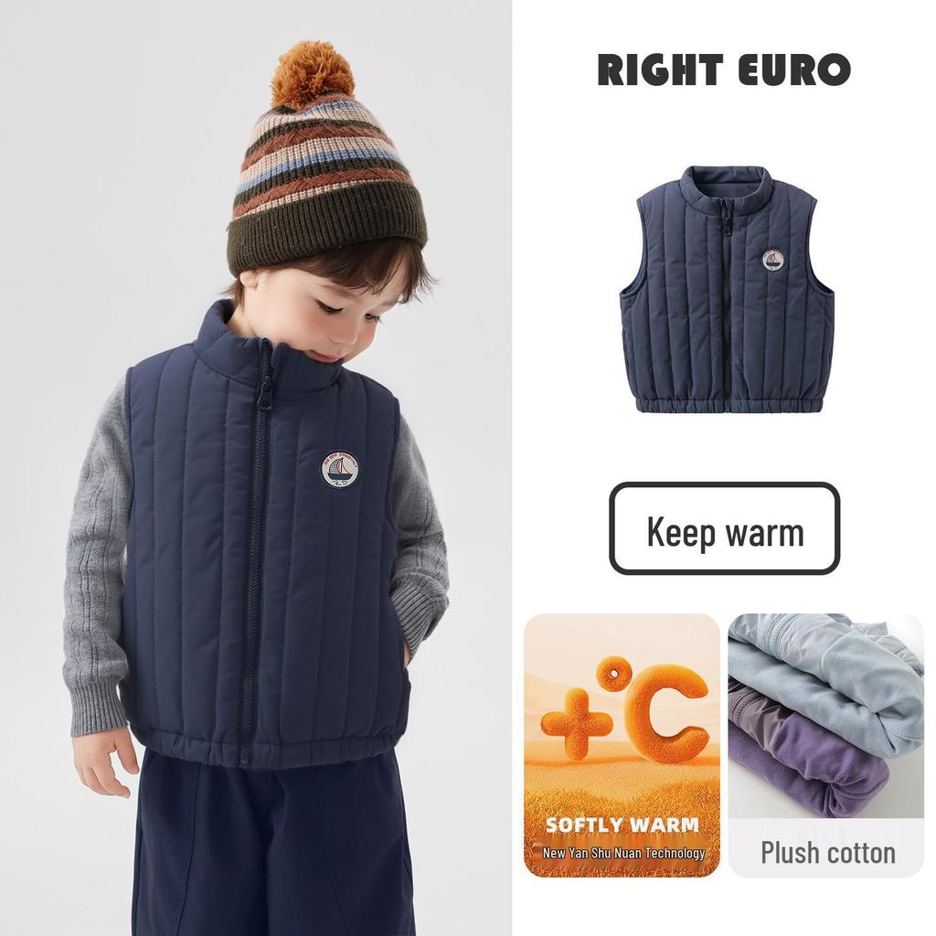 European Boys' Lightweight Cotton Vest for Autumn/Winter 2025 - Trendy Children's Clothing