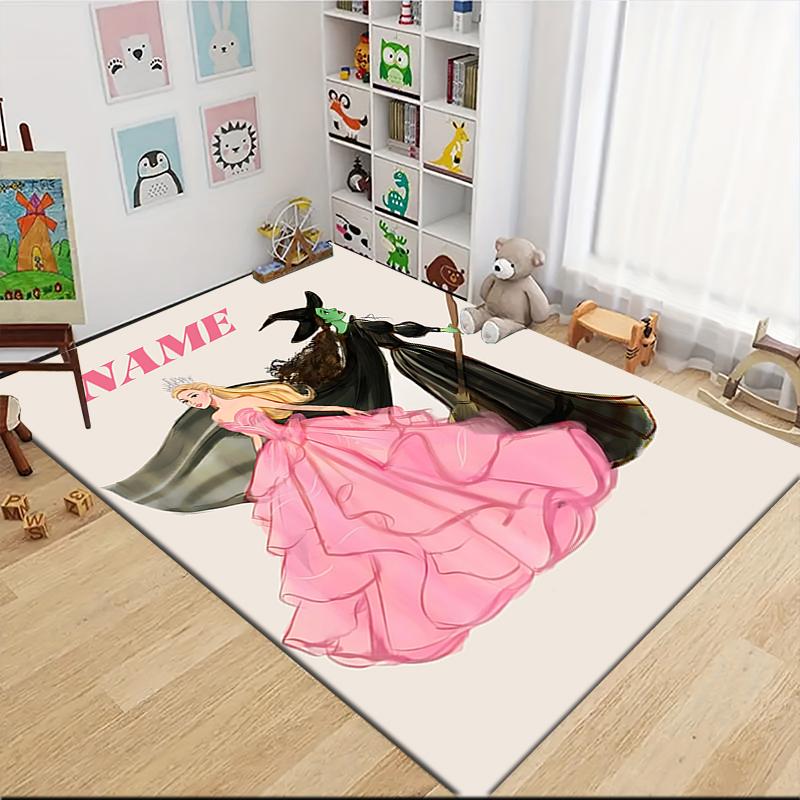 Custom Name "Magical Fantasy Dress" Carpet Rug Customizable Soft Washable Anti-Slip Home Living Room Sofa Mats Personalized Rug. 0909330