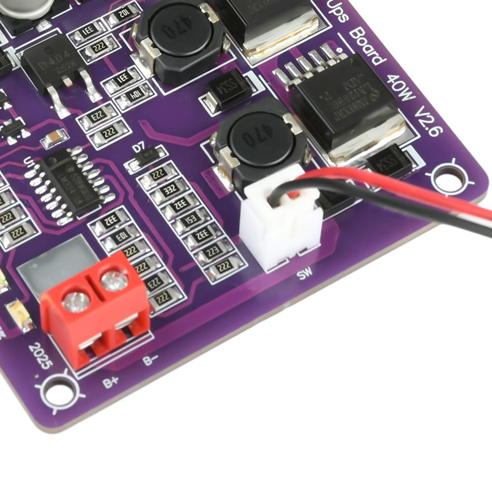 Mini Router UPS Board 40W Battery Charging Module with 4-Port Output Surge Protection for Stable Power Supply