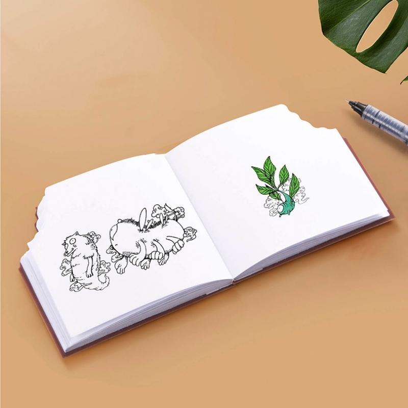 Çikolata Bloknot Taşınabilir 80 Yaprak Isırılmış Bistuits Not Defteri Kağıt Not Defteri
