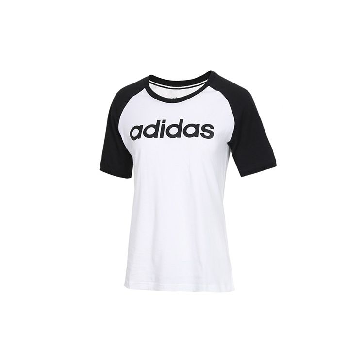 

Adidas Round Neck Casual Short Sleeve T-Shirt Women Tops White DW7947 L