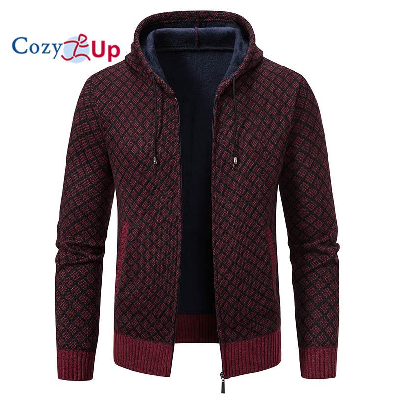 Cozy Up Cardigan Casual Subțire cu Glugă și Fermoar Complet pentru Bărbați Toamnă și Iarnă Simplu