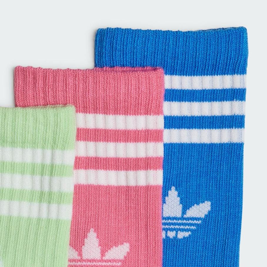 adidas Socks 3 Pack Green/Bird Feather Blue/Pink Kids' IT7351