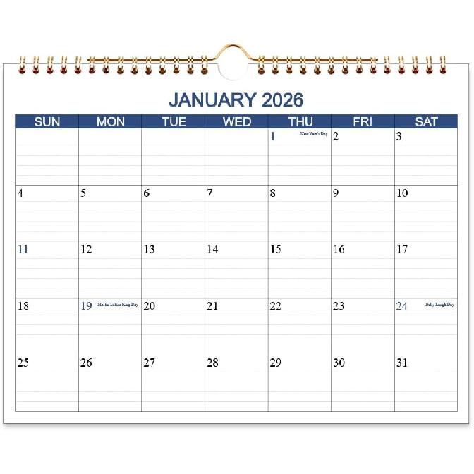 Calendar 2026 2027 - Wall Calendar Runs Jan 2026 to Jun 2027-18 Months Calendar Planner with Thick Paper for Planning and Organizing for Home or